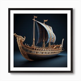 Viking Ship Art Print