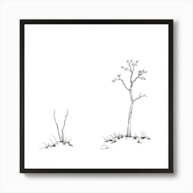 Two Trees Art Print