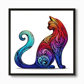 Feline Cat Creative Artwork Illustration 147 Art Print