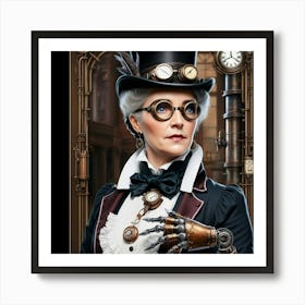 Steampunk Woman Art Print