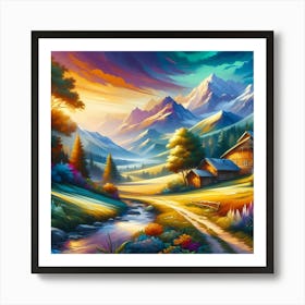 Landscape Painting 179 Art Print