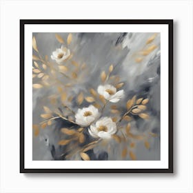 White Flowers 1 Art Print