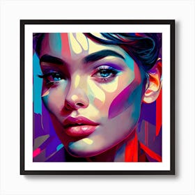 Beautiful Face Fine Art Style Portrait Art Print