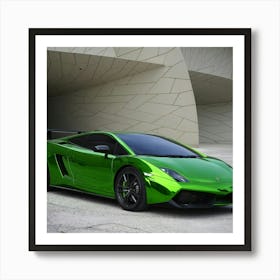 Green Lamborghini Art Print