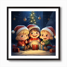 Christmas Children Art Print