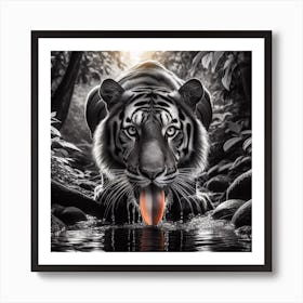 Tiger In The Forest Art Print