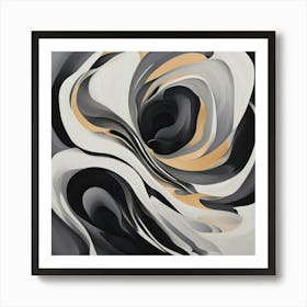 Black and White Abstract Art 109 Art Print