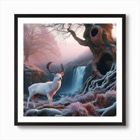 Deer In The Forest 14 Art Print