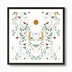 Just Breathe Bohemian Botanical Art Print