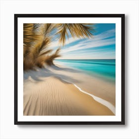 Palm Trees On The Beach Art Print