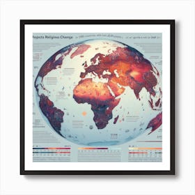 World Map Infographic Art Print