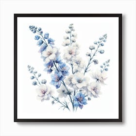 Flower of Delphinium 1 Art Print