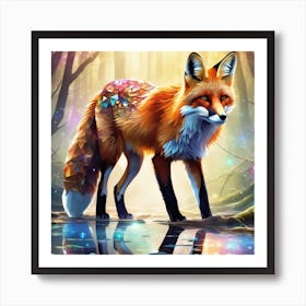 Fox In The Forest 30 Art Print