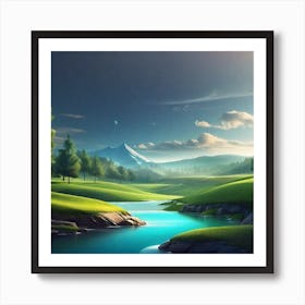 Landscape Wallpaper 2 Art Print