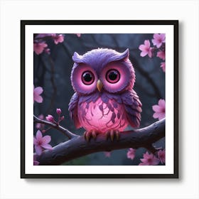 Owl Hd Wallpaper Art Print