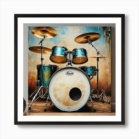 Drum Set Canvas Art Art Print