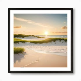 Sand Dunes At Sunset Art Print