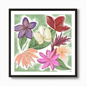 Oil Painting Botanical Art Print