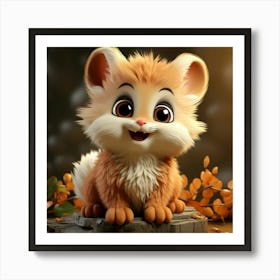 Cute Fox 52 Art Print