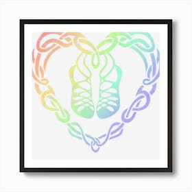 Irish Step Dancing Celtic Knot Heart Art Print