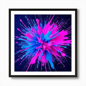 Abstract Paint Splash 1 Art Print