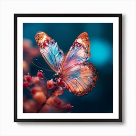 Butterfly On A Flower Art Print