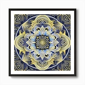 Mandala Meditation Design Pattern Texture Ornamental Structure Art Print