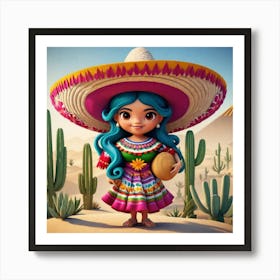 Mexican Girl 44 Art Print