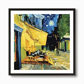 Cafe At Night, Van Gogh Canvas Print Art Print