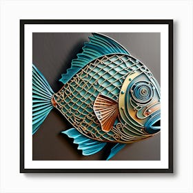 metal fish wall art 2 Art Print