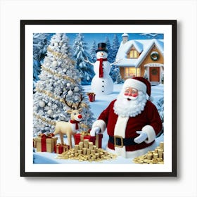 Christmas Santa 5 Art Print