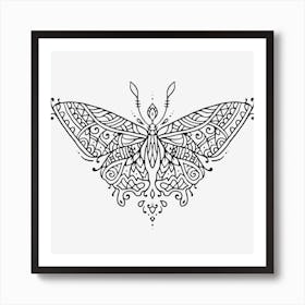 Butterfly Mandala 05 Art Print