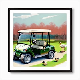 Golf Cart 2 Art Print