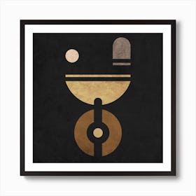 Alchemical Escapades Black 1 Square Art Print