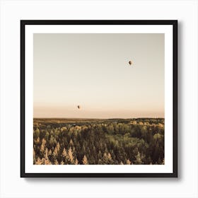 Hot Air Balloons New Mexico Square Art Print