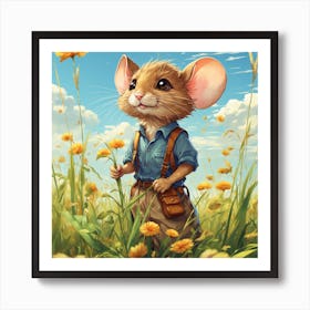 Mouse In The Meadow Art Print