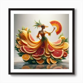 Dancing fruit flamenco 2 Art Print