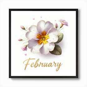 Primrose - February Birth Flower Art Print