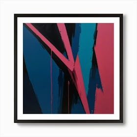 'Blue And Pink' Art Print