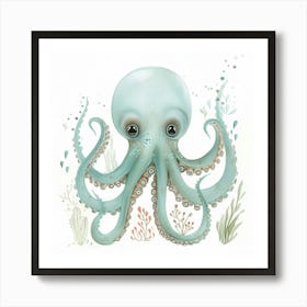 Storybook Style Octopus Art Print