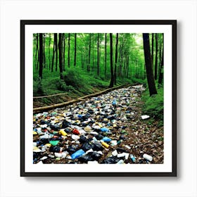 Trash In The Forest 10 Art Print