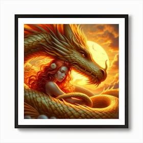 Dragon Girl 1 Art Print