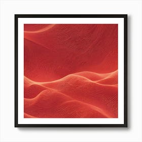 An Abstract Background Of Red, Swirling Lines That Resemble Waves Art Print