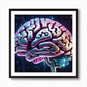 Artificial Intelligence Brain 63 Art Print