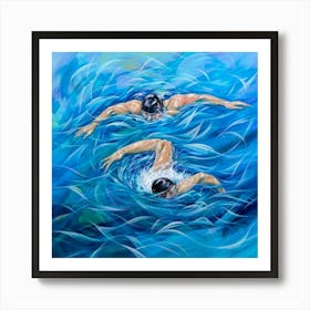 Swimming Art 9 Art Print