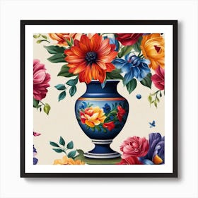 Russian Flowers Art Print