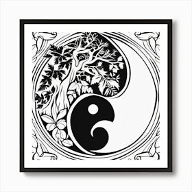 Yin Yang Symbol Art Print