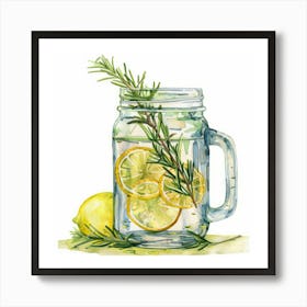 Water In A Mason Jar 1 Art Print