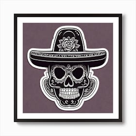 Day Of The Dead Skull 19 Art Print