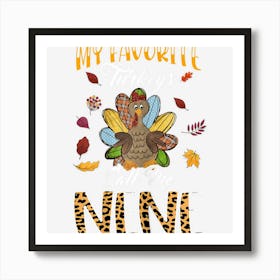 Womens My Favorite Turkeys Call Me Nene Thanksgiving Art Print